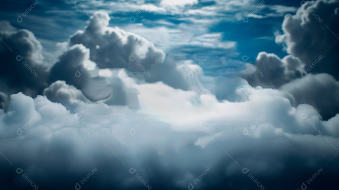 Fundo de lindas nuvens realista