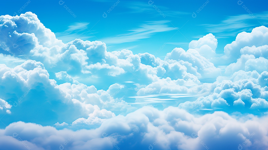 Fundo de lindas nuvens realista