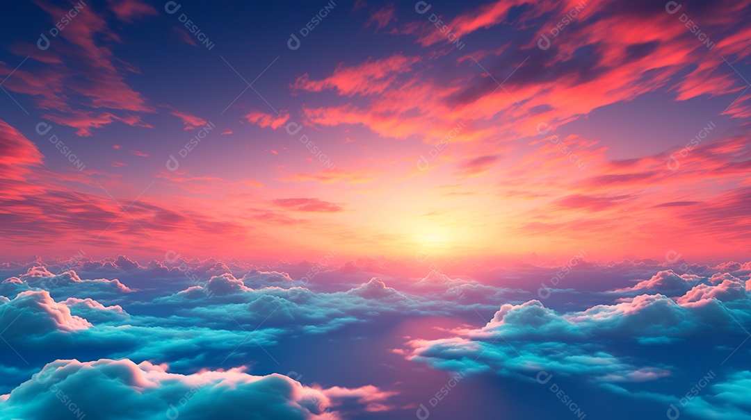 Fundo de lindas nuvens realista