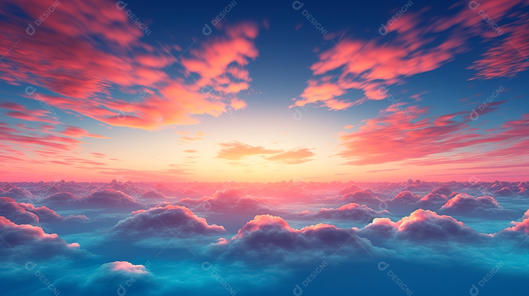 Fundo de lindas nuvens realista