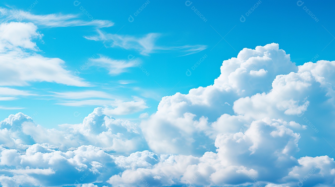 Fundo de lindas nuvens realista