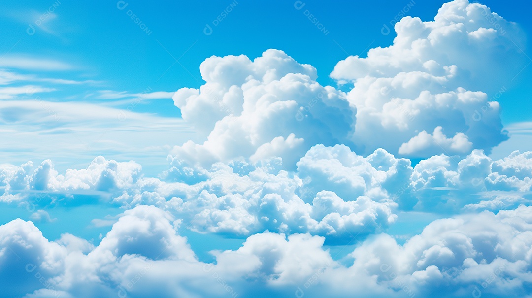 Fundo de lindas nuvens realista