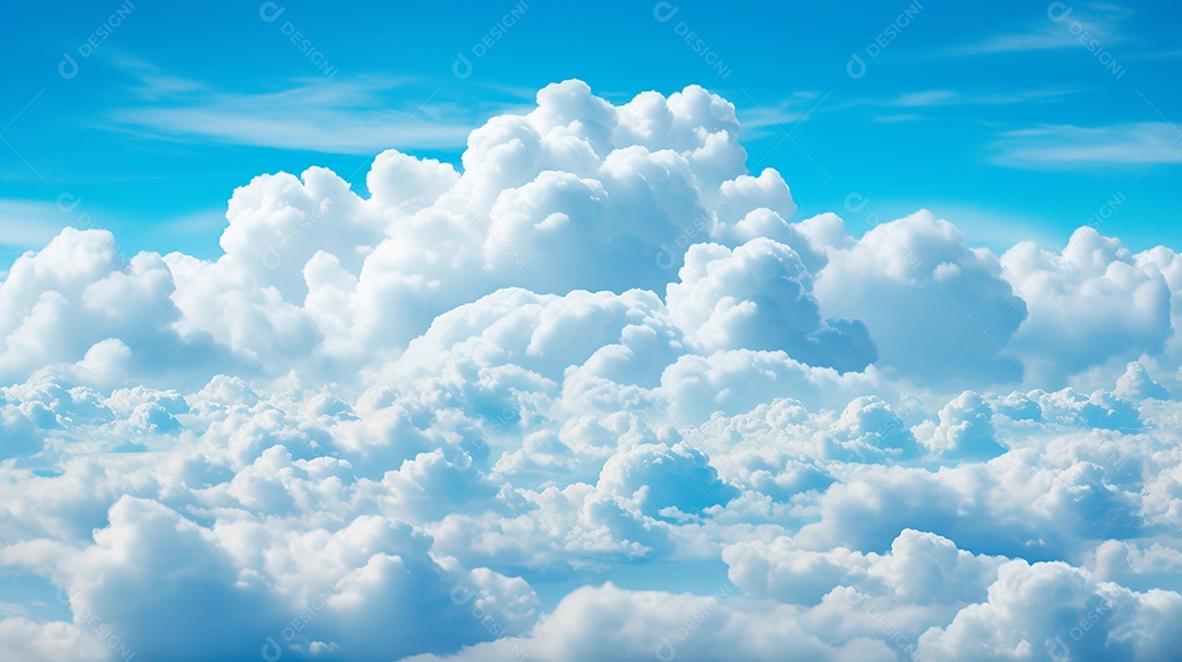 Fundo de lindas nuvens realista