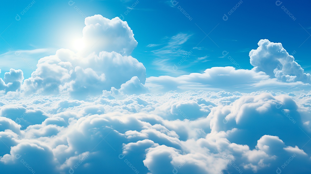 Fundo de lindas nuvens realista