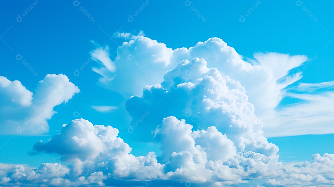 Fundo de lindas nuvens realista