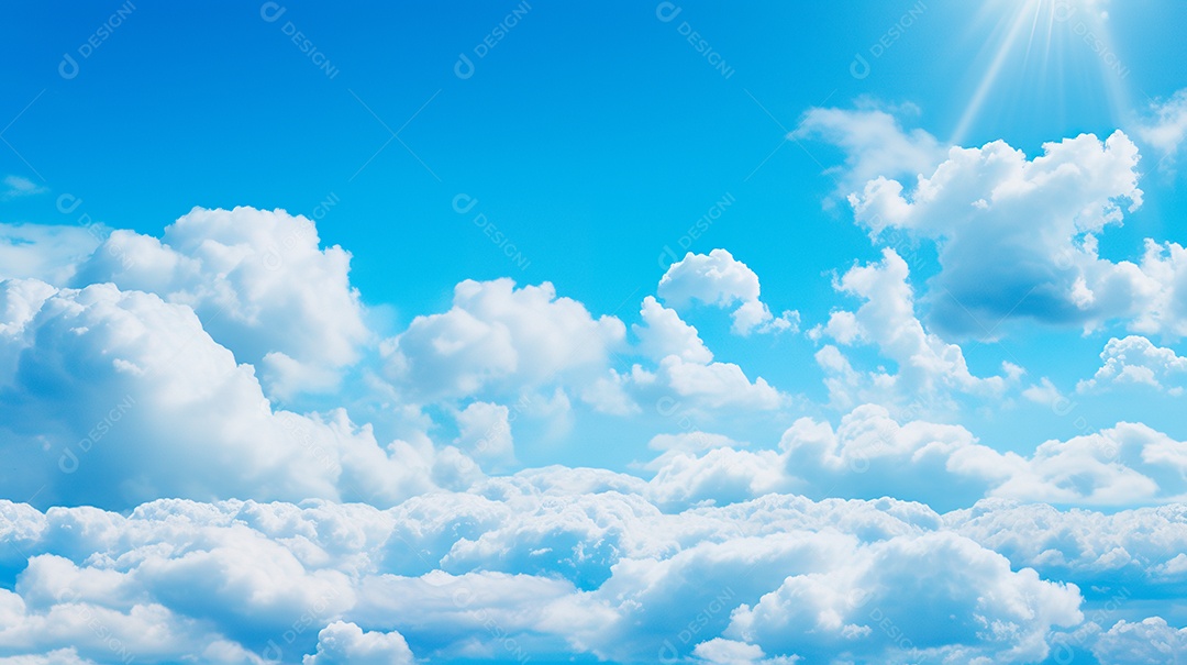 Fundo de lindas nuvens realista