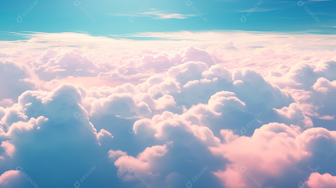 Fundo de lindas nuvens realista