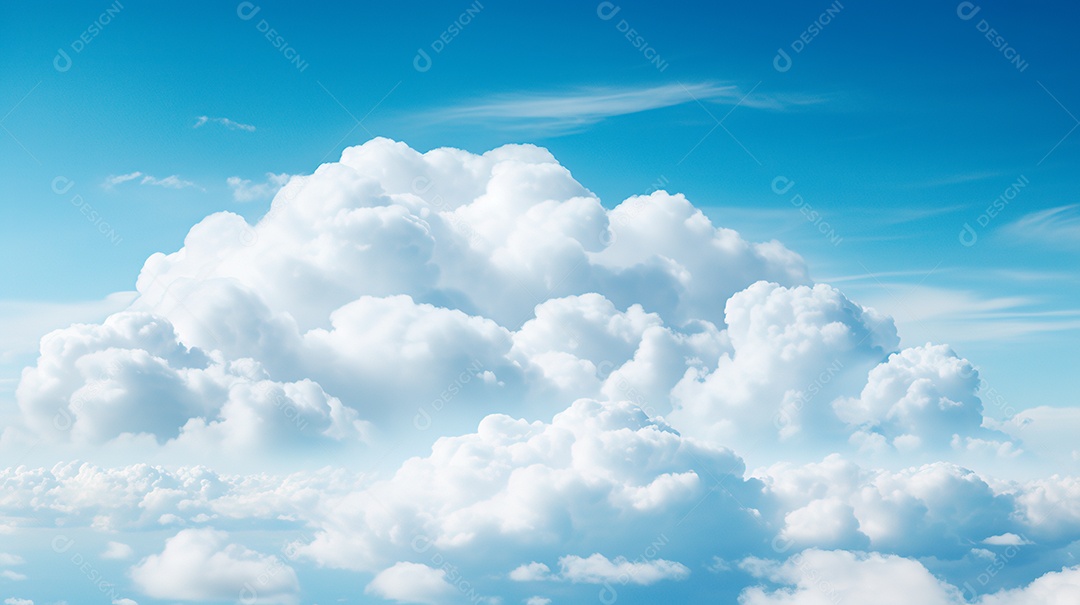 Fundo de lindas nuvens realista