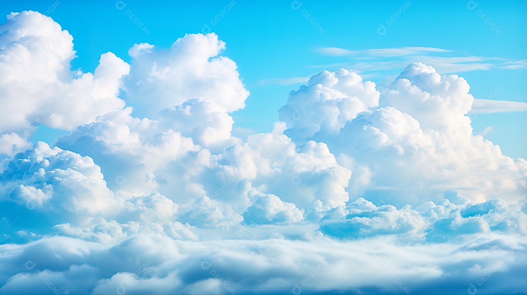 Fundo de lindas nuvens realista