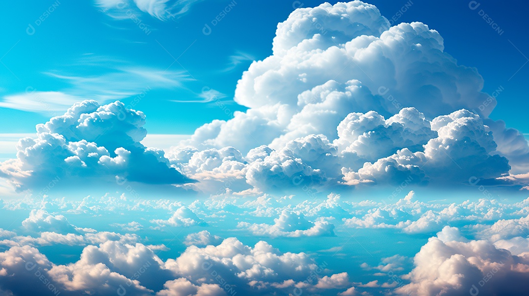 Fundo de lindas nuvens realista