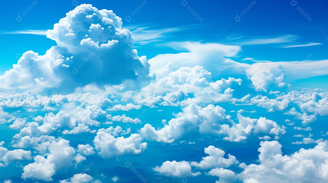 Fundo de lindas nuvens realista