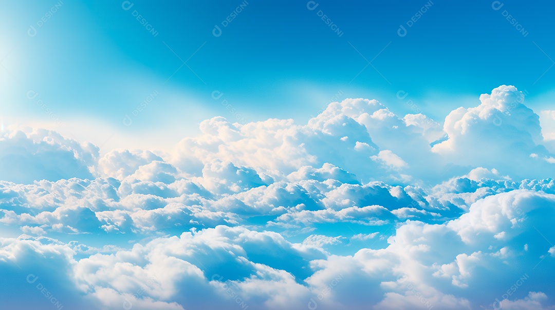 Fundo de lindas nuvens realista