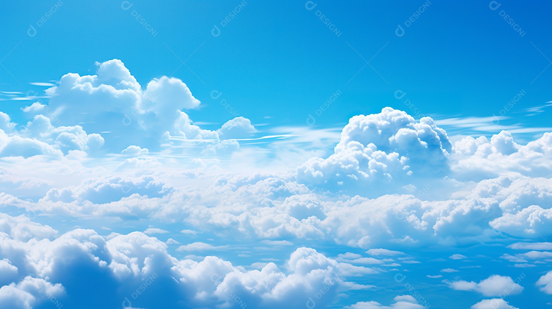 Fundo de lindas nuvens realista