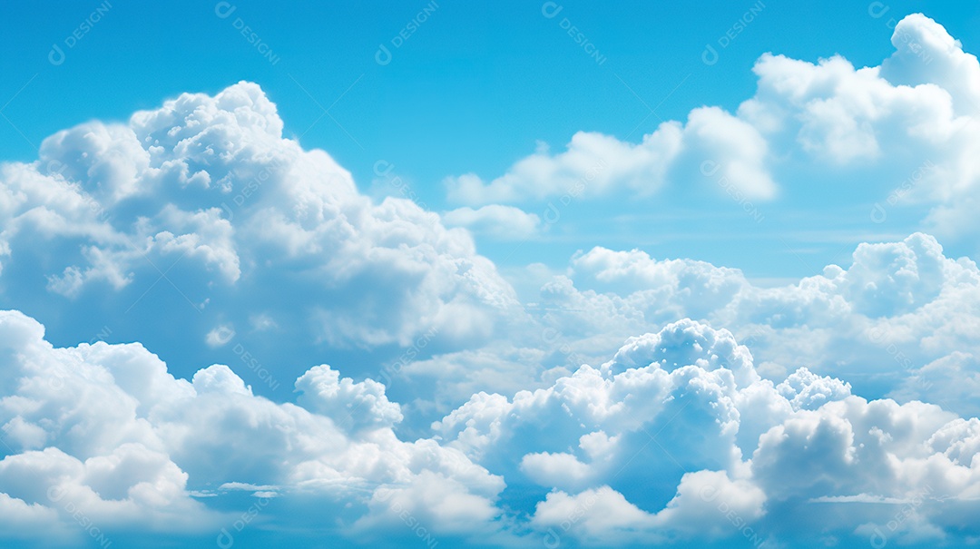 Fundo de lindas nuvens realista