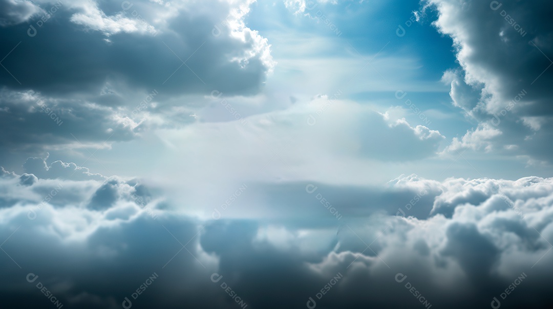 Fundo de lindas nuvens realista