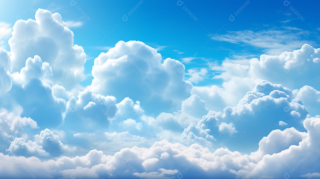 Fundo de lindas nuvens realista