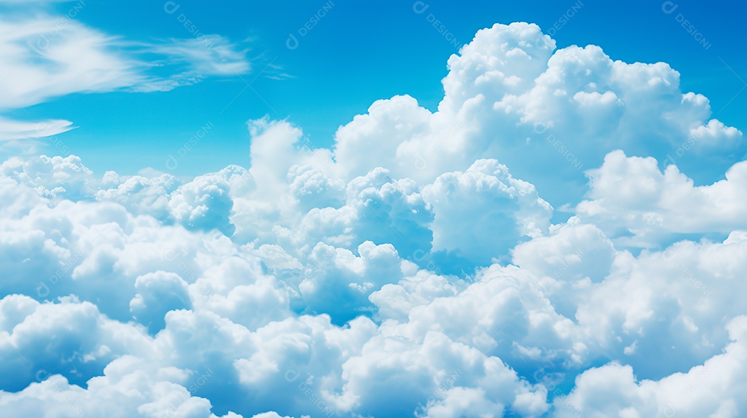 Fundo de lindas nuvens realista