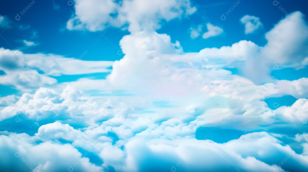 Fundo de lindas nuvens realista