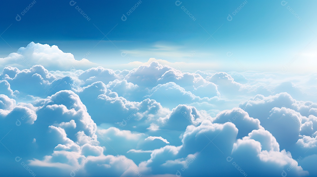 Fundo de lindas nuvens realista