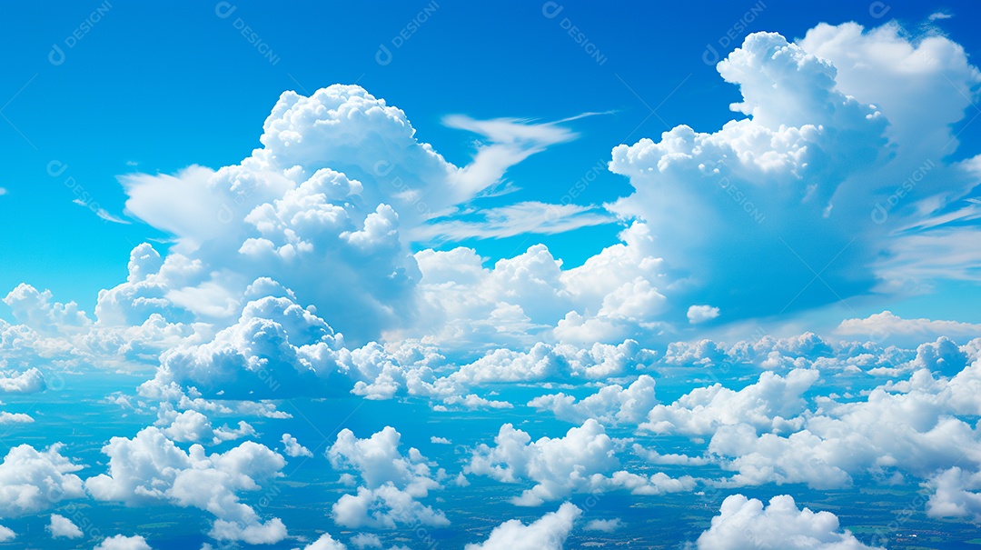 Fundo de lindas nuvens realista