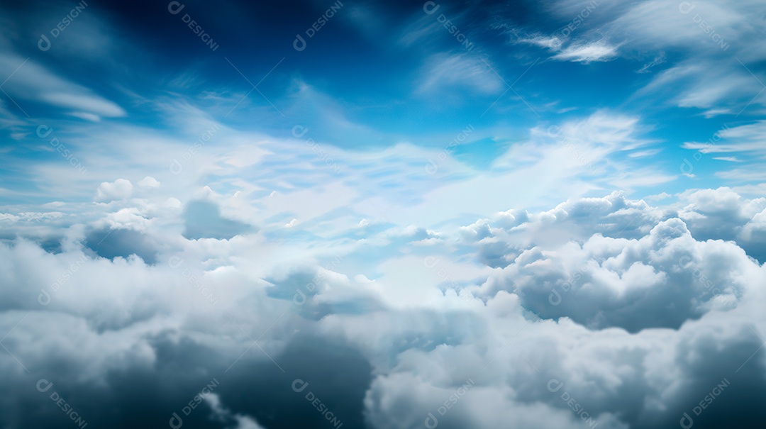 Fundo de lindas nuvens realista