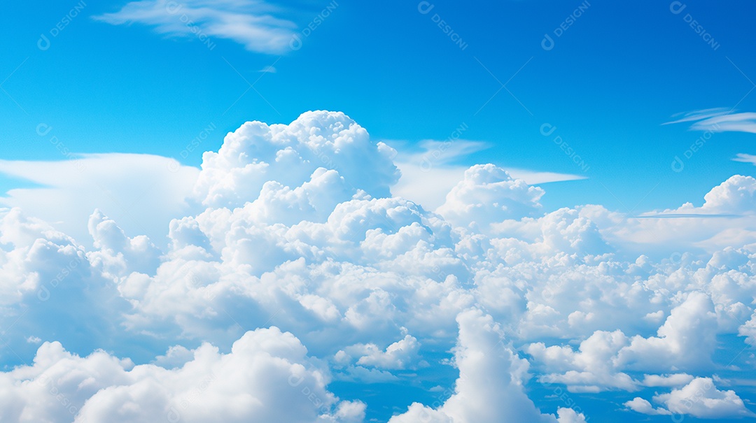 Fundo de lindas nuvens realista