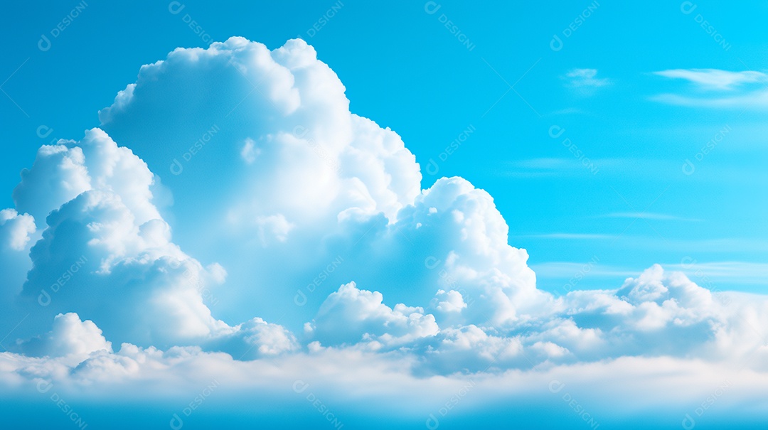 Fundo de lindas nuvens realista