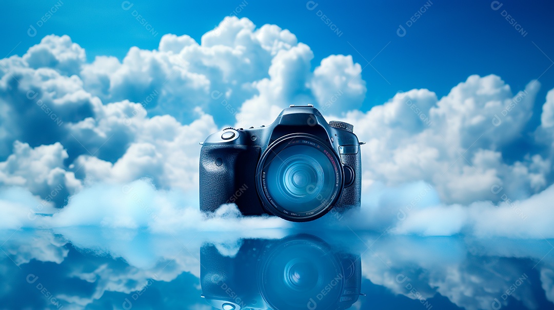 Fundo de lindas nuvens realista