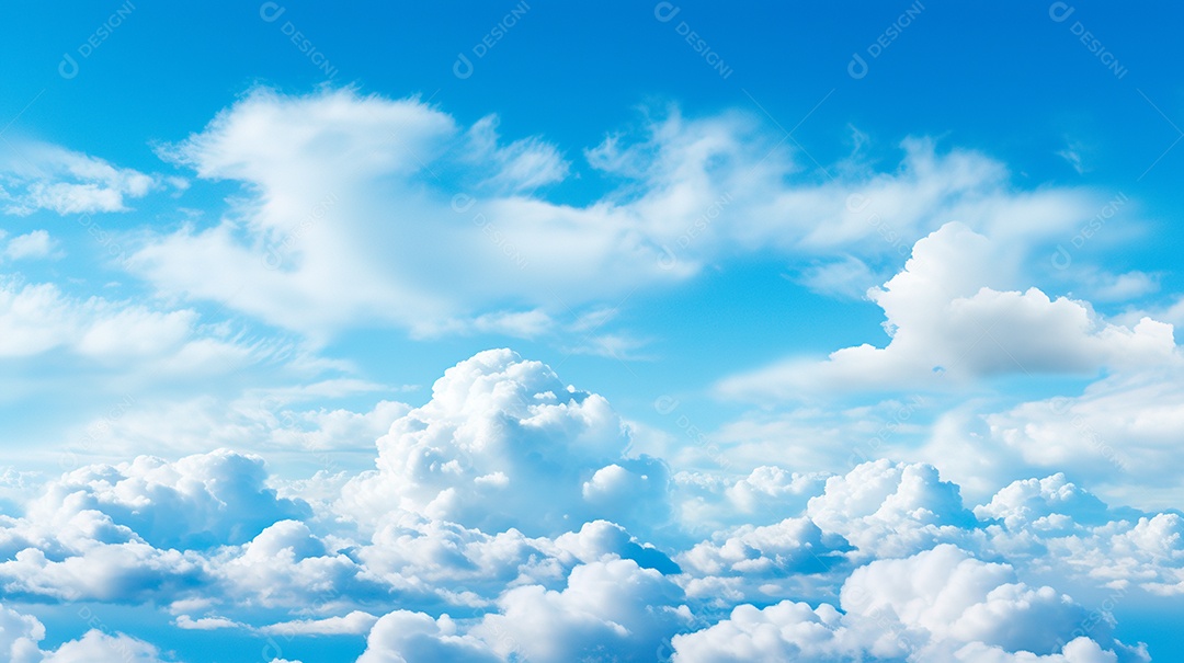 Fundo de lindas nuvens realista