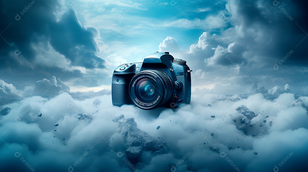 Fundo de lindas nuvens realista