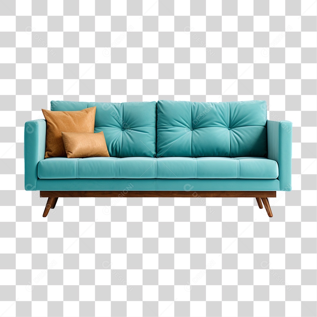 Sofá Azul PNG Transparente