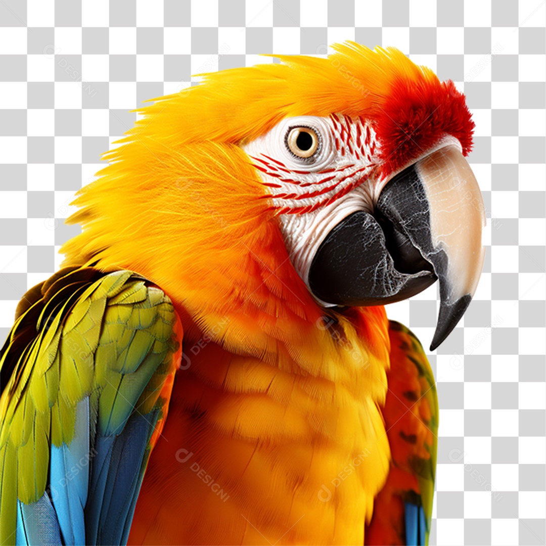 Arara Colorida Ave Silvestre PNG Transparente