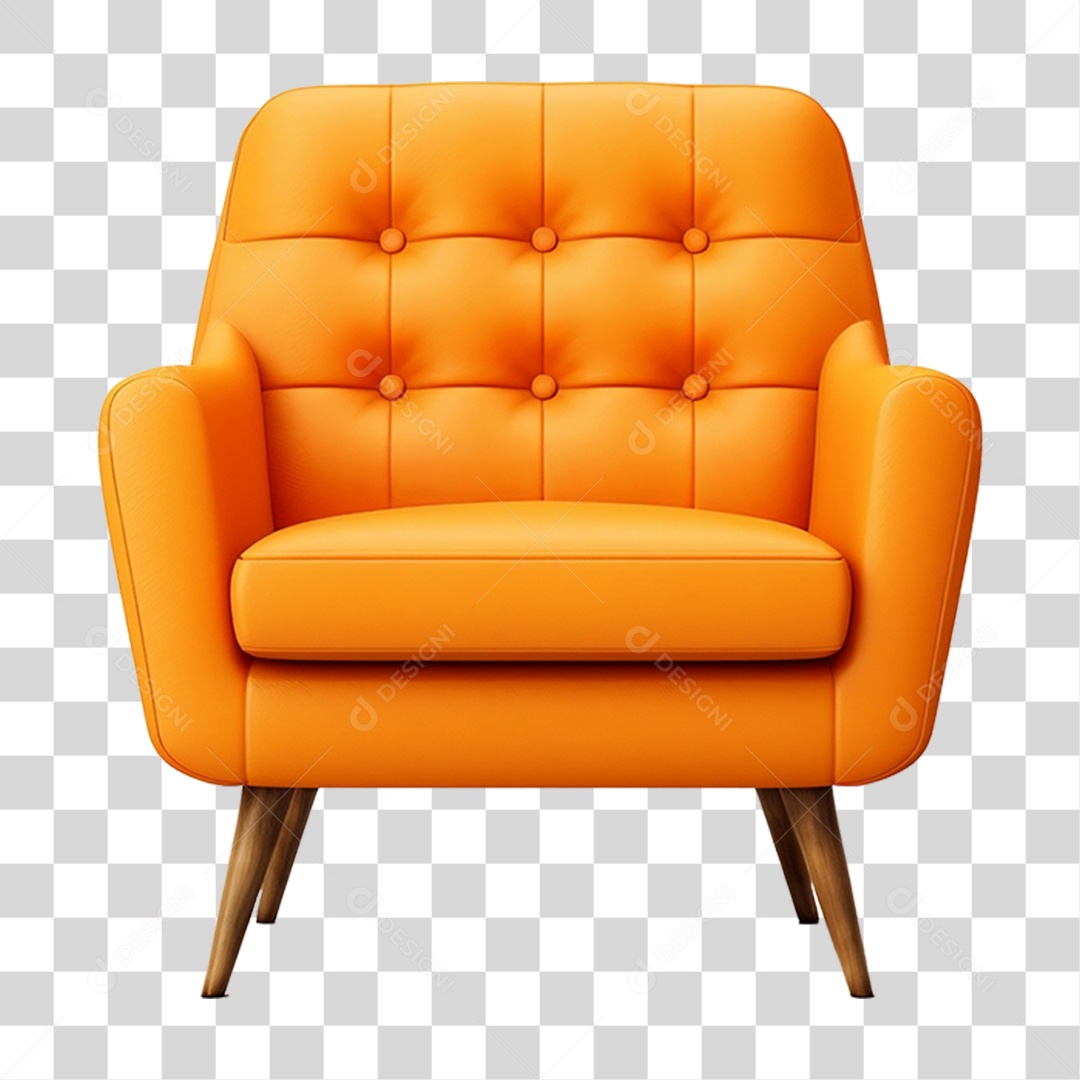 Poltrona de couro PNG Transparente