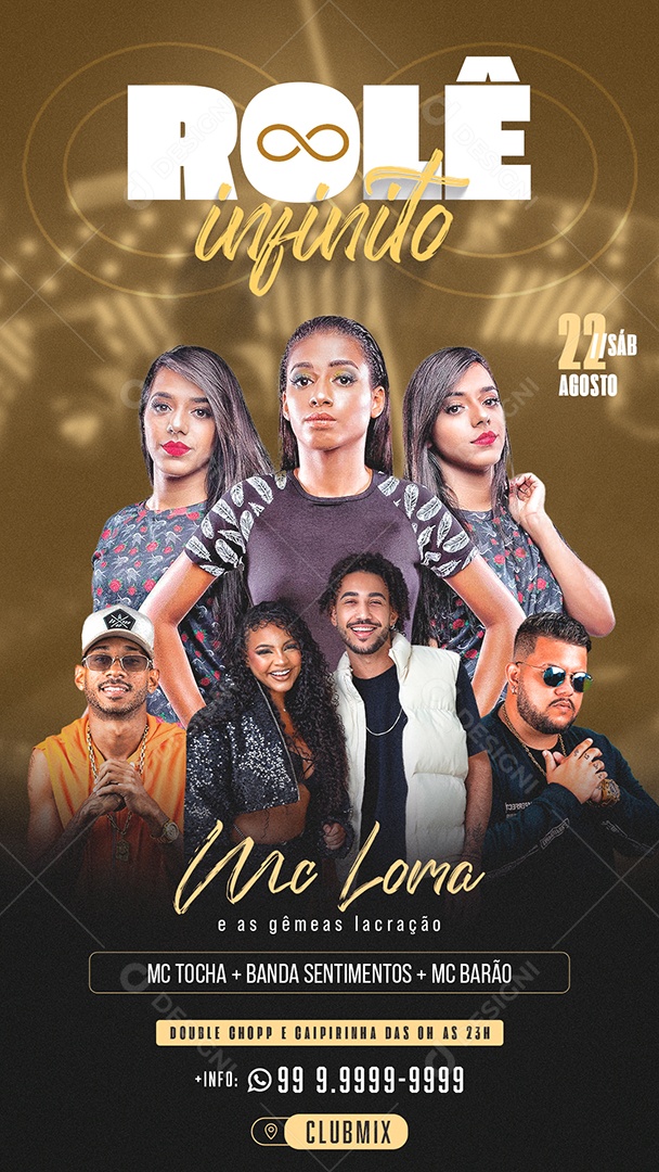 Story Role Infinito Social Media PSD Editável