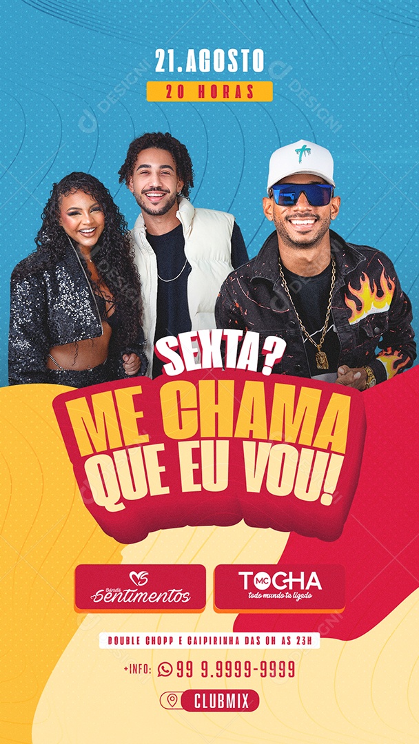 Story Sexta Me Chama Que Eu Vou Social Media PSD Editável