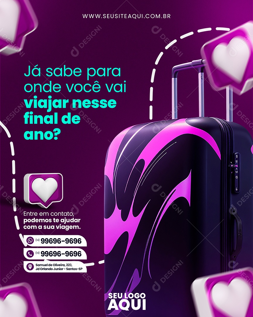 Viajar Nesse Final De Ano Social Media PSD Editável