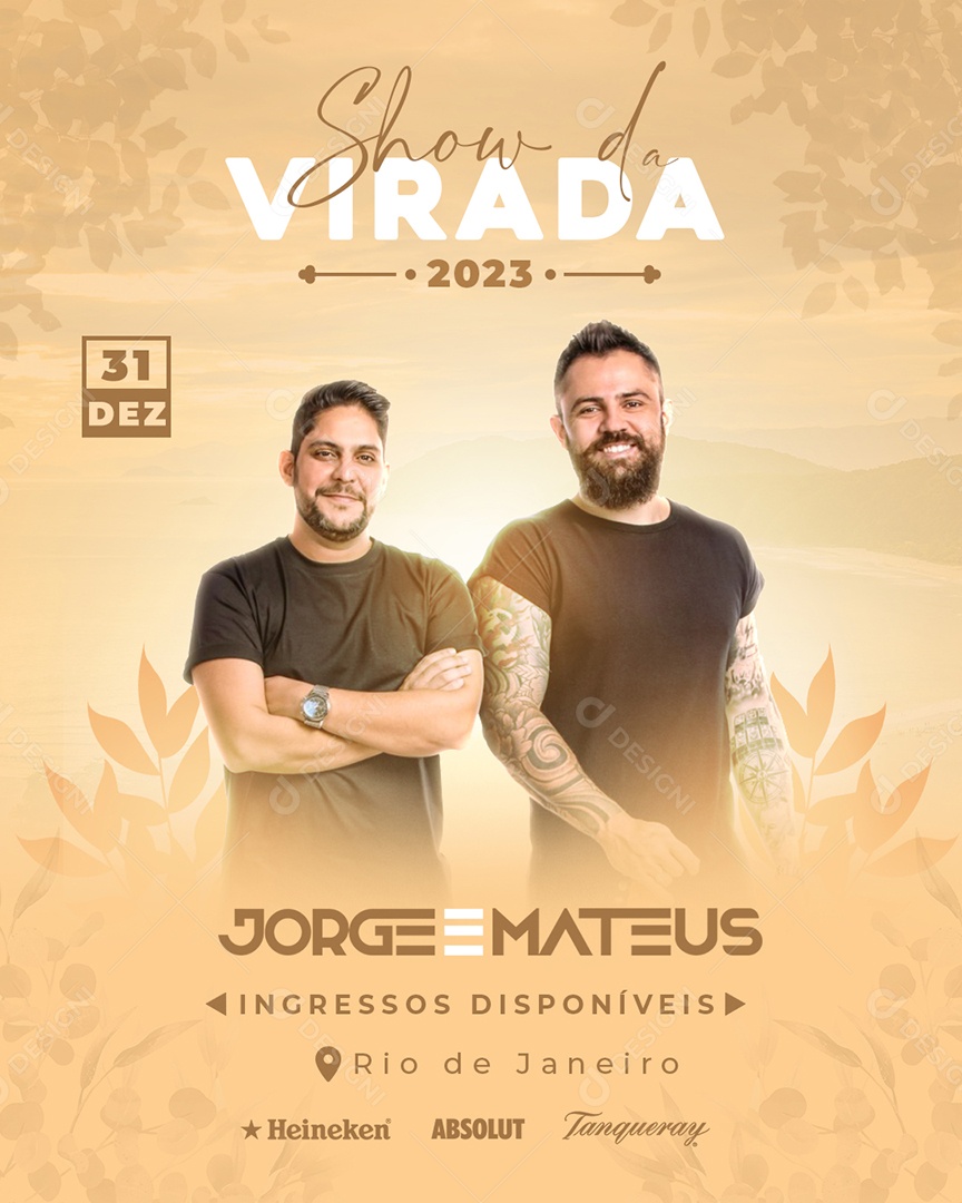 Flyer Show da Virada Social Media PSD Editável
