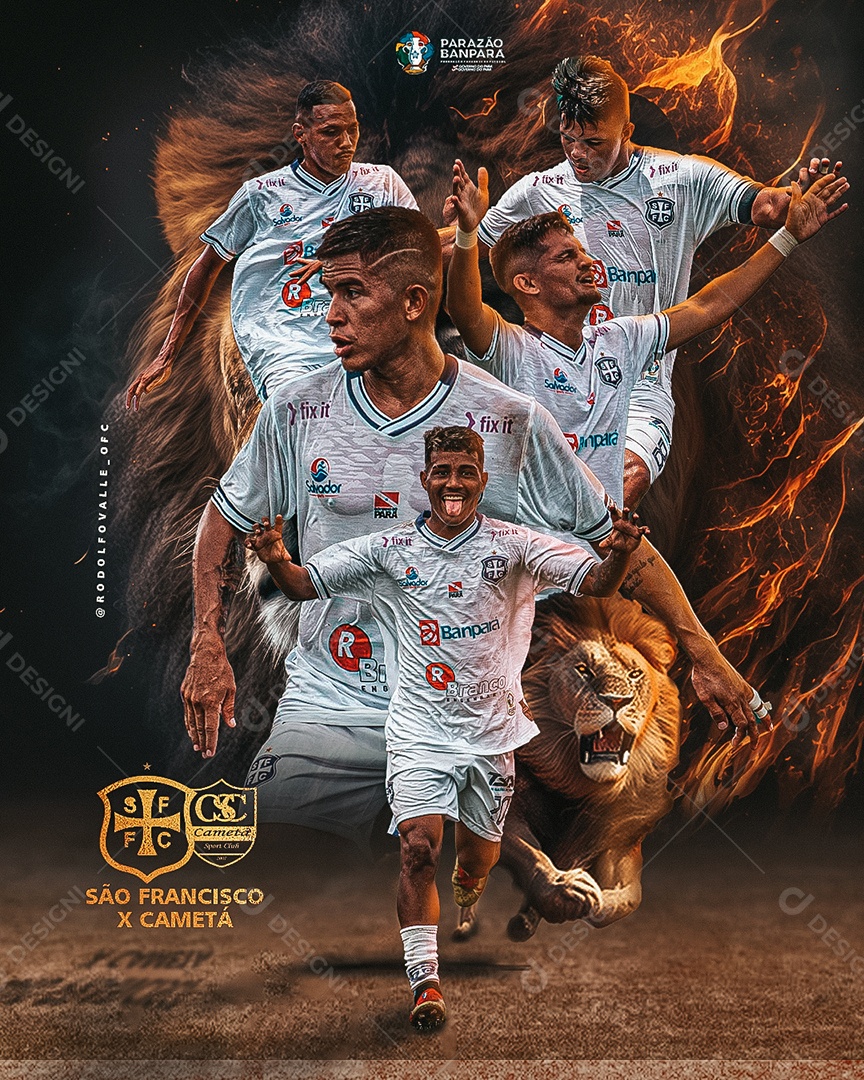 Futebol São Francisco X Cametá Social Media PSD Editável