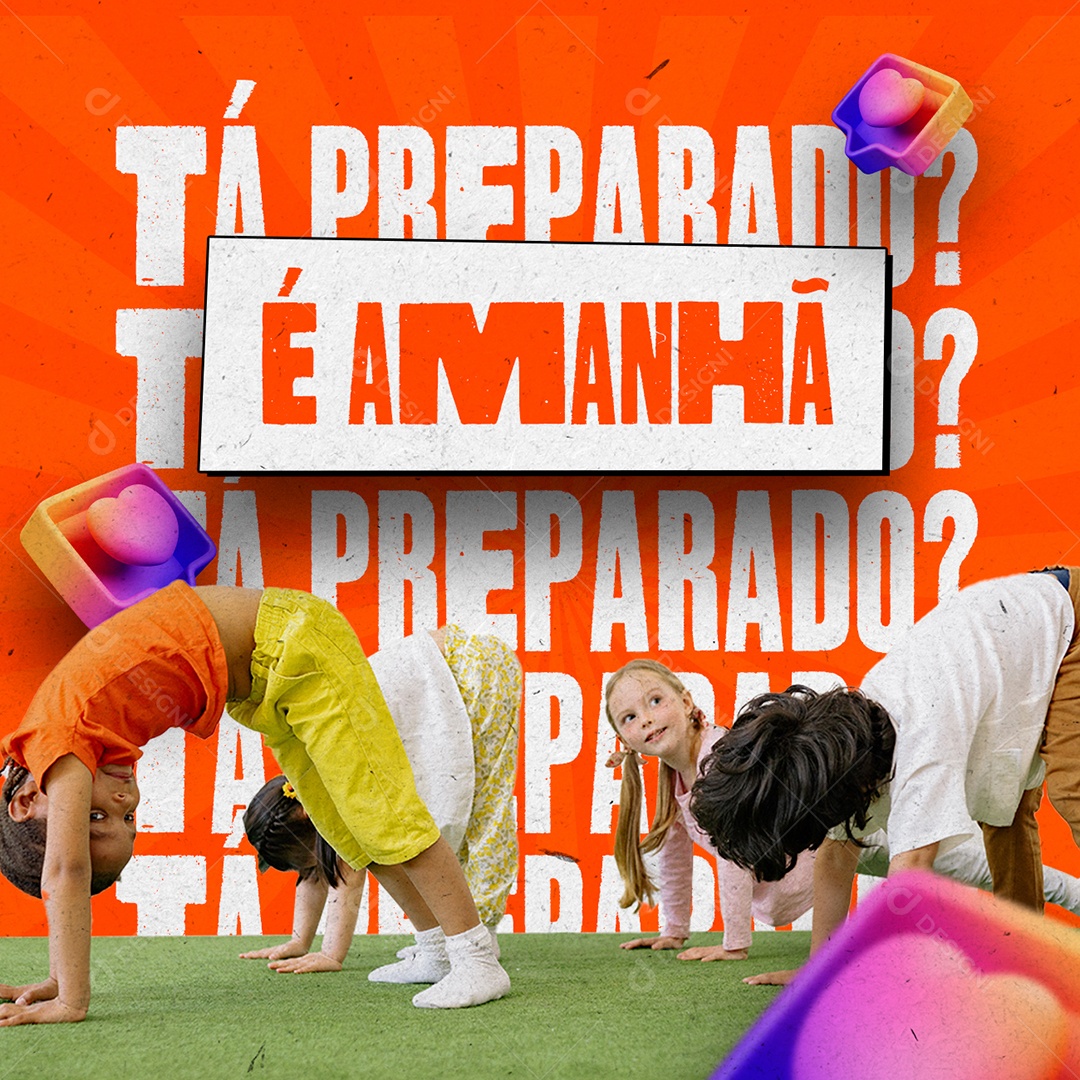 Colônias de Férias Tá Preparado é Amanhã Social Media PSD Editável