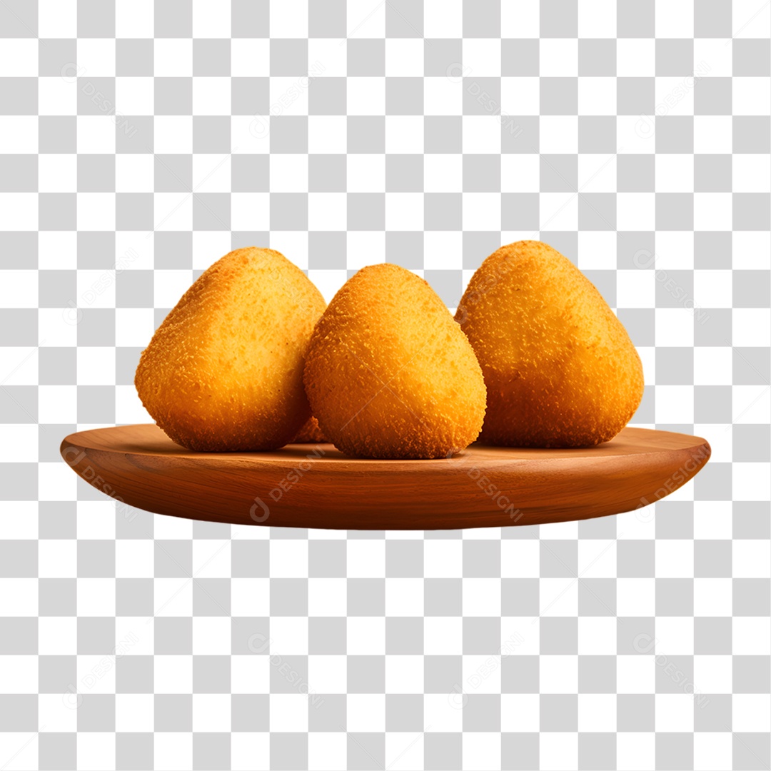 Objeto 3D Salgados Fritos para Composição PNG Transparente