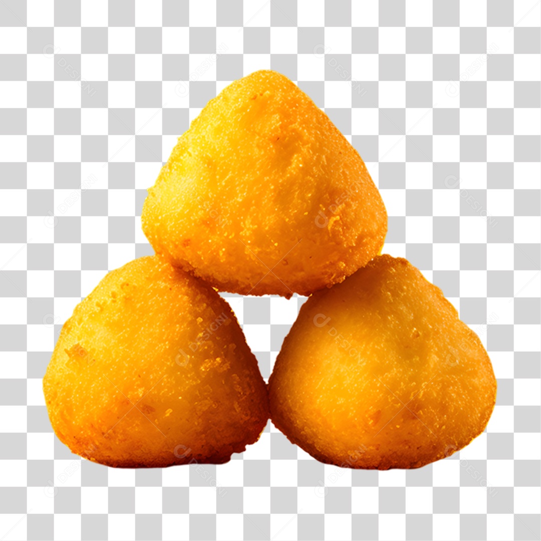 Objeto 3D Salgados Fritos para Composição PNG Transparente