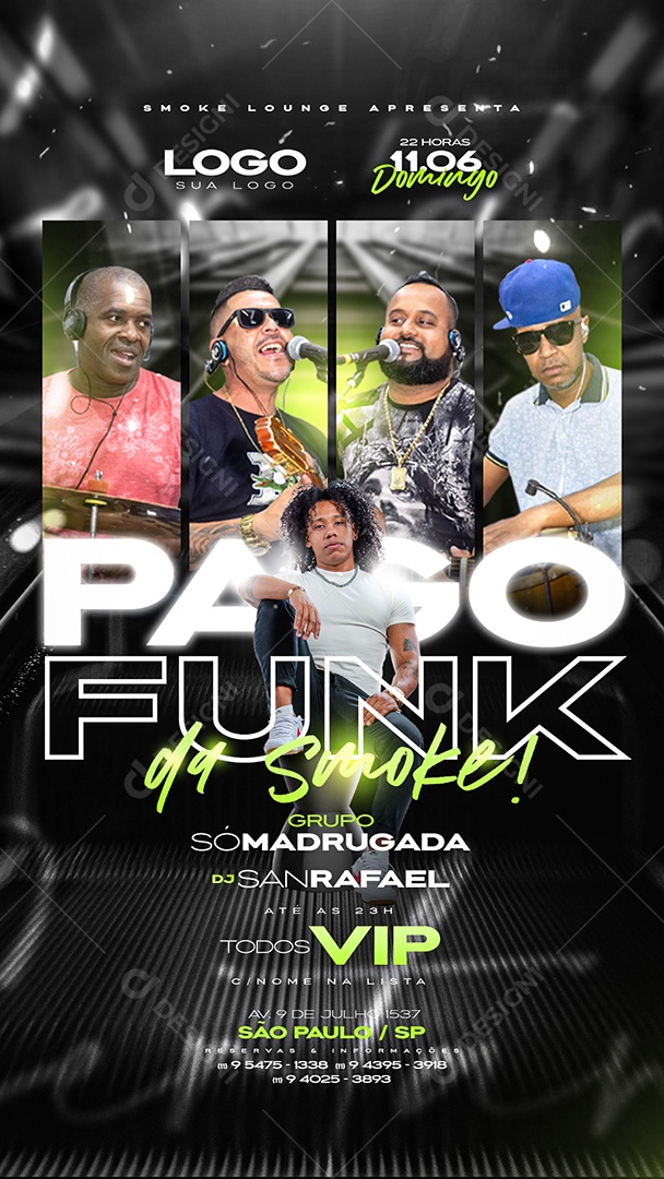 Story Pago Funk da Smoke Social Media PSD Editável