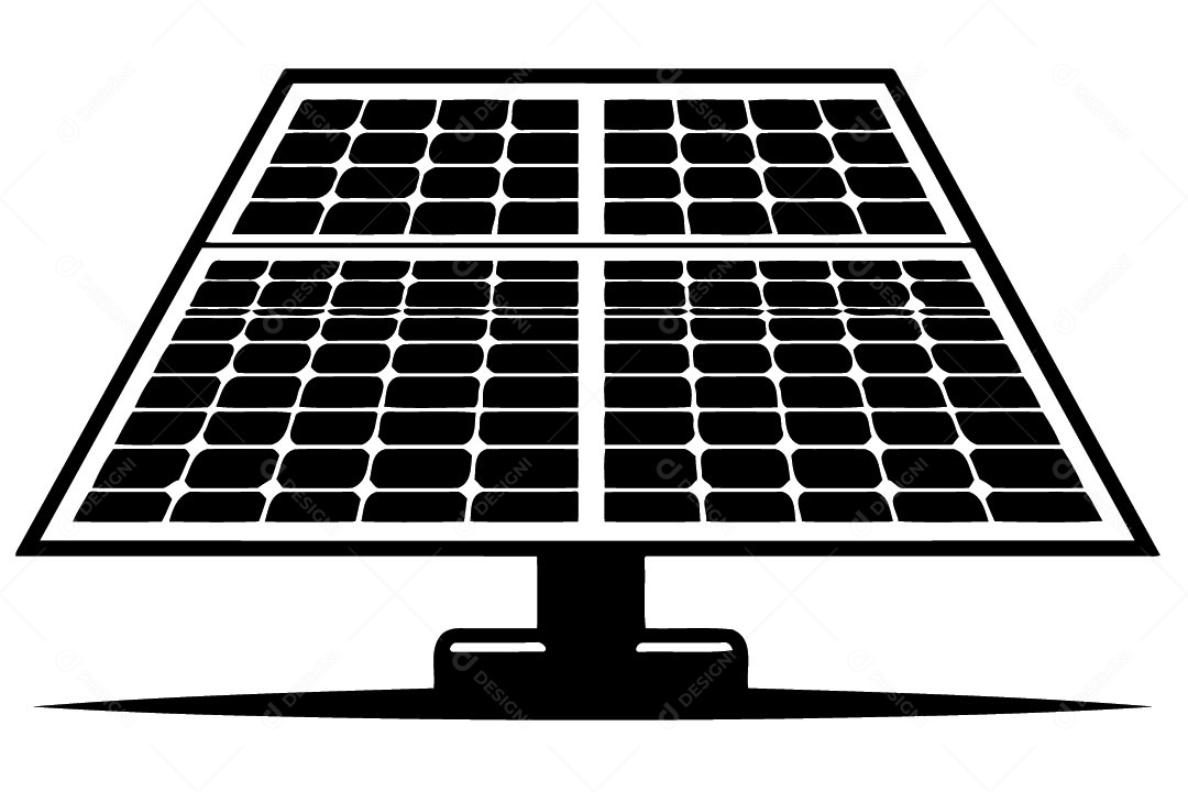 Painel Solar Ilustração Vetor EPS