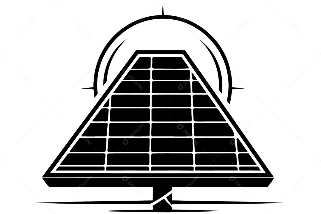 Painel Solar Ilustração Vetor EPS