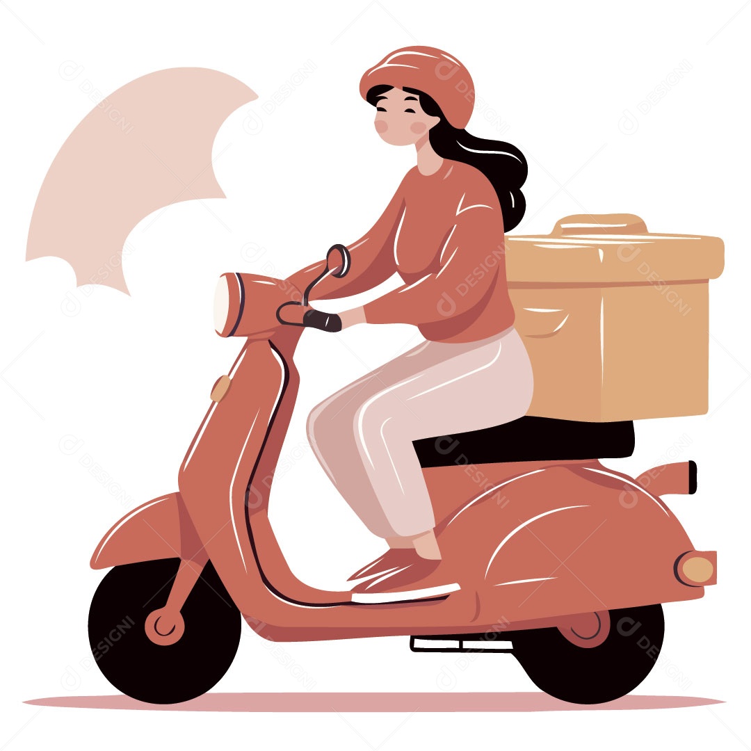 Entregadora Ilustração Vetor EPS