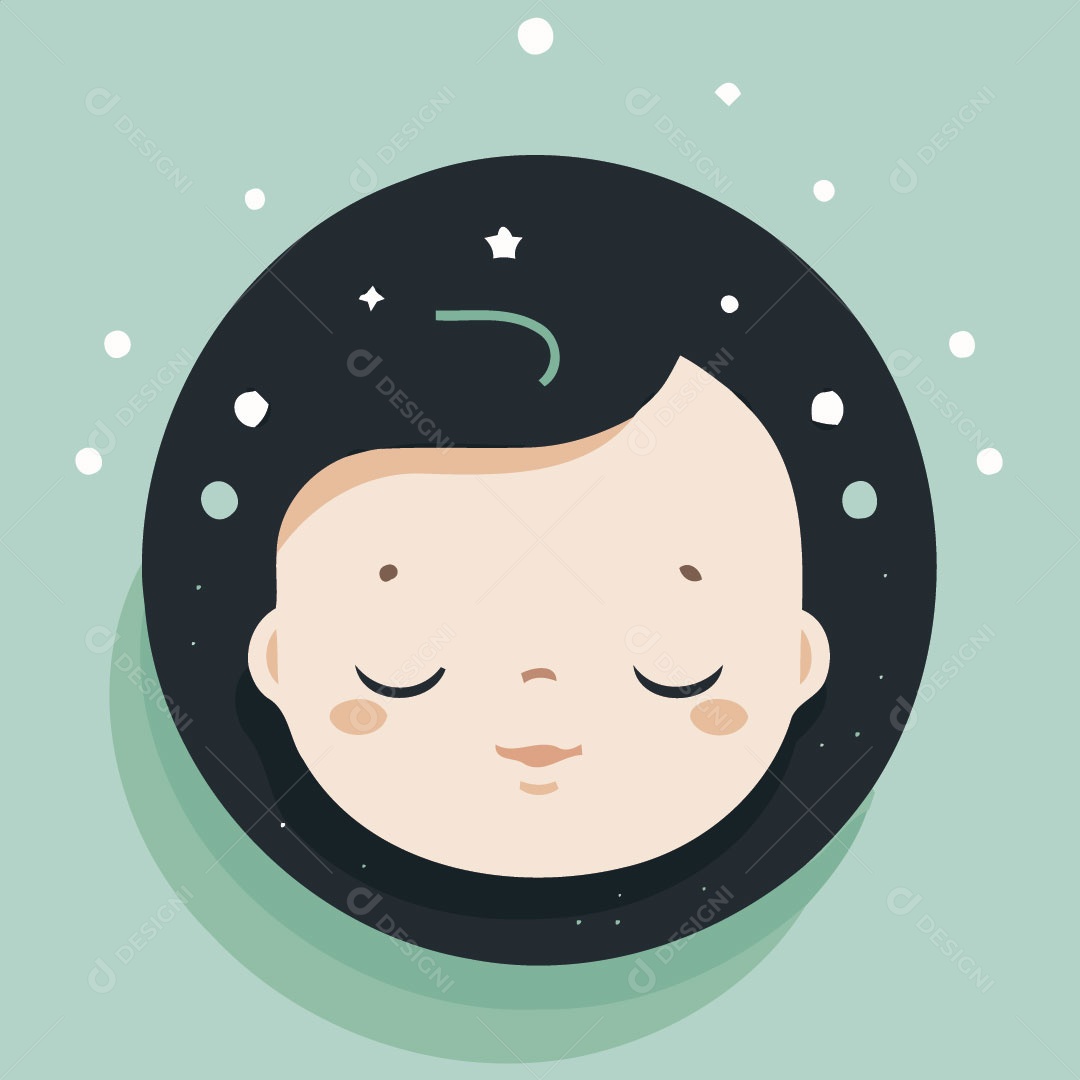 Bebê Recém Nascido Ilustração Vetor EPS