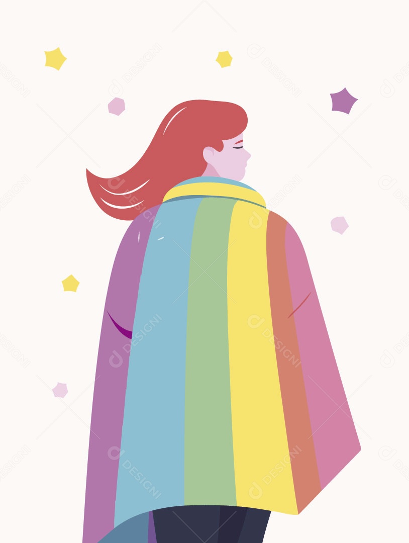 Personagem do Orgulho LGBT Ilustração Vetor EPS