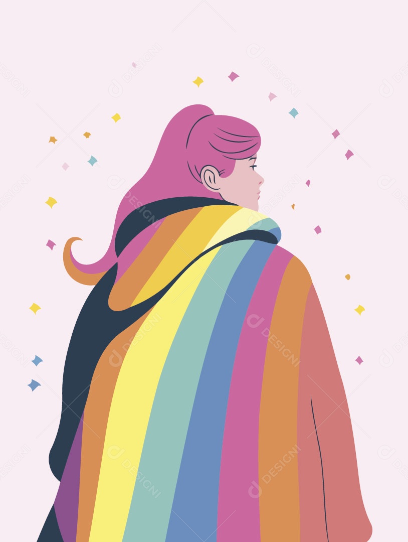 Personagem do Orgulho LGBT Ilustração Vetor EPS