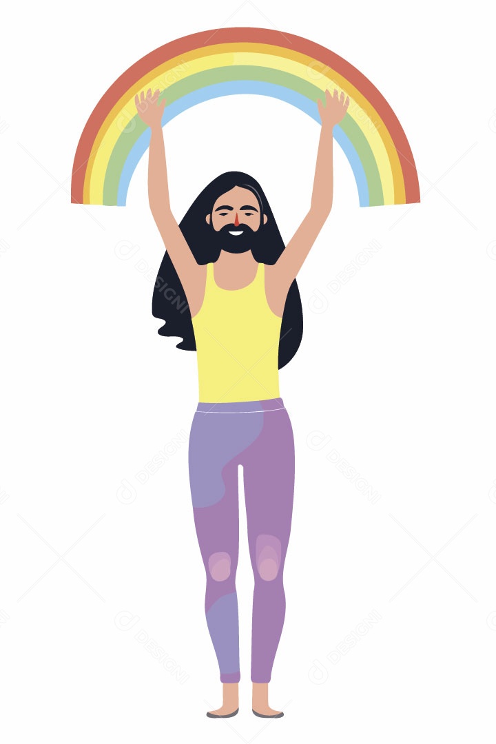 Personagem do Orgulho LGBT Ilustração Vetor EPS