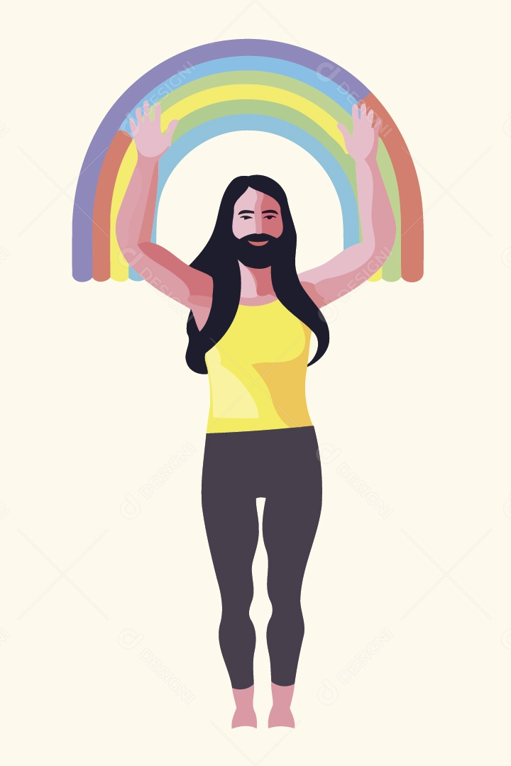 Personagem do Orgulho LGBT  Ilustração Vetor EPS